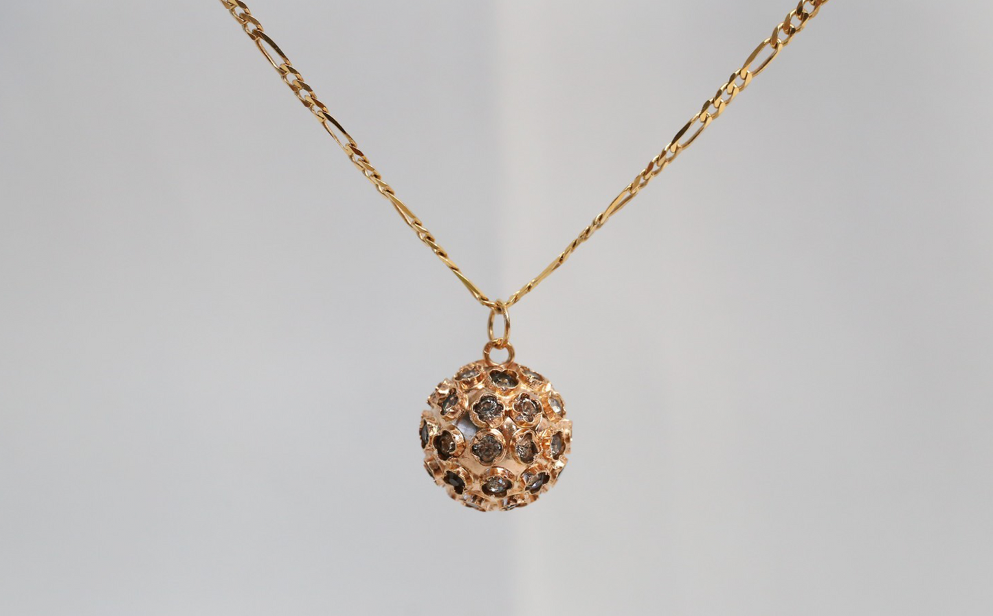 19.2k Portuguese Gold Crystal Pendant, 6.1g