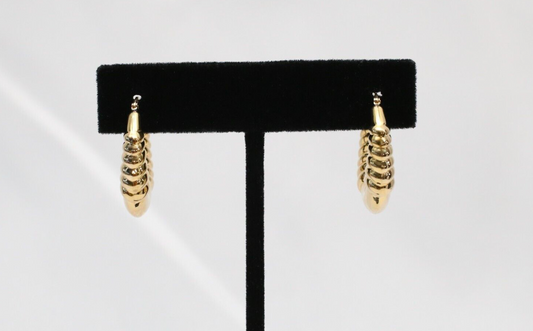 Carla 14k Yellow Gold Hoop Earrings, 2.6g