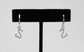 14k White Gold Diamond Open Heart Dangle Earrings, 2.9g