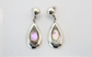 Mexico Sterling Silver Abalone Shell Dangle Earrings, 18.4g