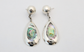 Mexico Sterling Silver Abalone Shell Dangle Earrings, 17.4g