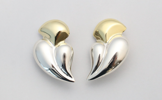 Mexico Sterling Silver Clip-On Earrings, Weighs 20.0g