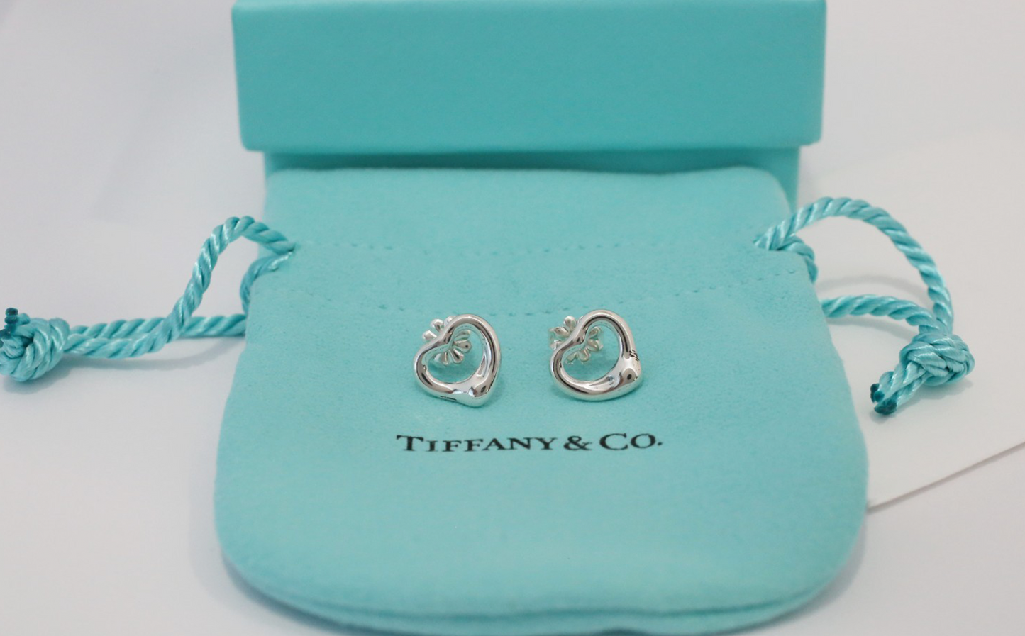 Tiffany & Co Elsa Peretti Open Heart Stud Earrings