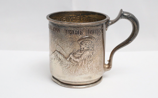 Antique Engraved Silver Cup Circa 1910s - 161.0g