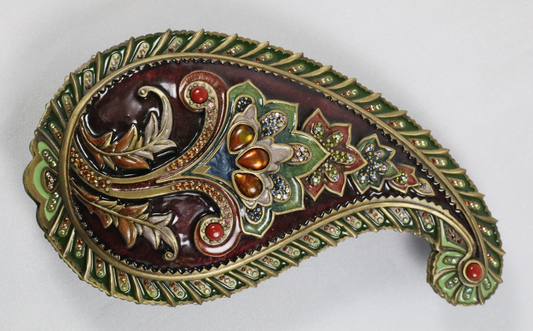 Jay Strongwater Paisley Trinket Box with Swarovski Crystals