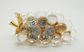 Swarovski Crystal Gold Leaf Grape Cluster Figurine 7550NR20029