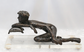 Victor Salmones "Boy on a Pillow" Bronze Sculpture