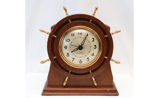 Seth Thomas Helmsman Ship's Wheel Electric Clock