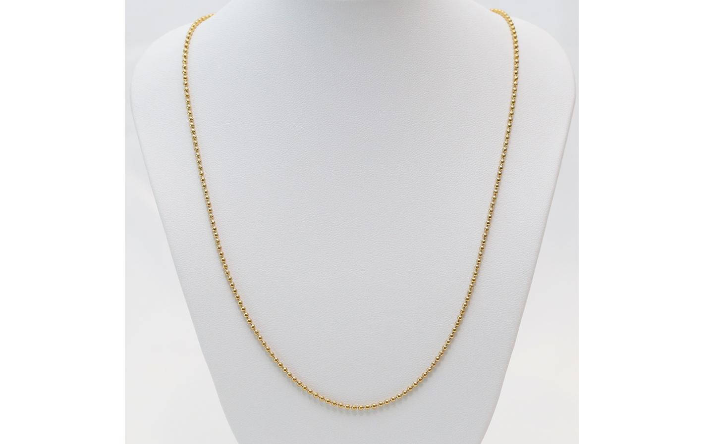 Uno Aerre 14k Yellow Gold Ball Chain, 18 inches - 6.4 grams