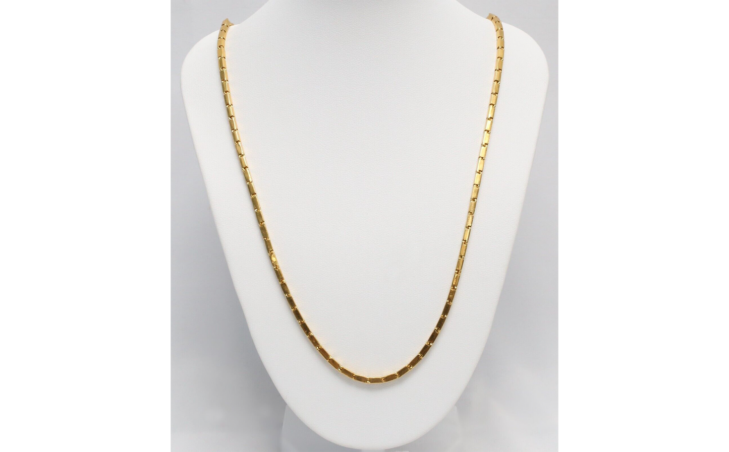 24k Chinese Gold Bar Link Necklace, 22 inches - 30.3g