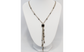 Sterling Silver Multi-Strand Beaded Lariat Necklace, 19 inches - 11.5g