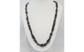 18k White Gold Black Hematite Cluster Necklace, 19 inches - 28.4g