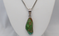 Sterling Silver Green Turquoise Necklace, 20 inches - 18.1g