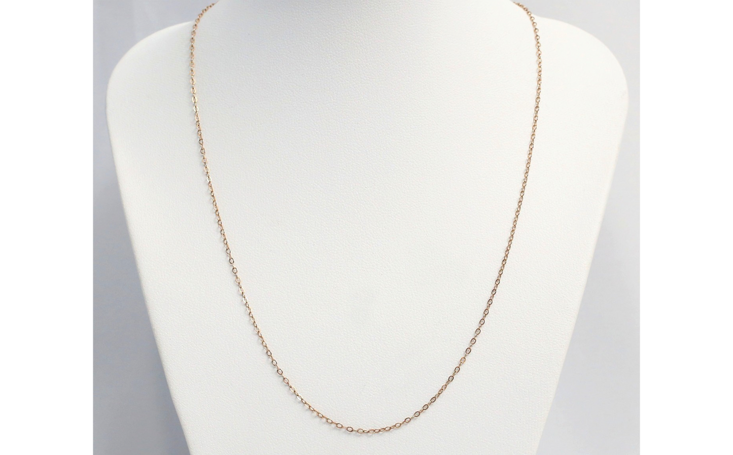 Vintage 10k Rose Gold Link Necklace, 17 inches - 1.0g