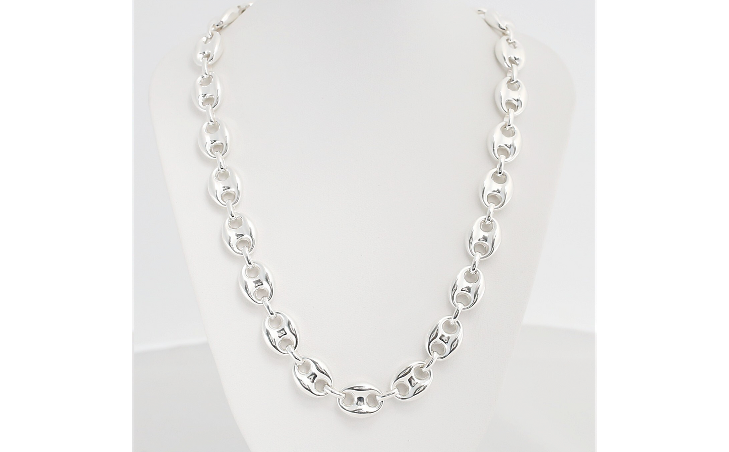Birks Sterling Silver Puffed Mariner Link Chain Necklace, 18 inches - 39.0g