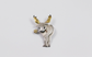 Far Fetched Sterling Silver Two Toned Moose Brooch, 6.5g