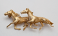14k Yellow Gold Double Horse Pin, 7.1g