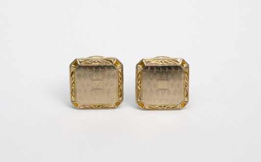 Vintage 10k Yellow Gold Buttons, 3.8g