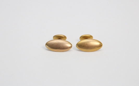 Vintage 10k Yellow Gold Men's Cufflinks, 3.6g