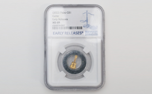 Early Releases 2022 Palau Guitar Gold Dollar NGC MS69