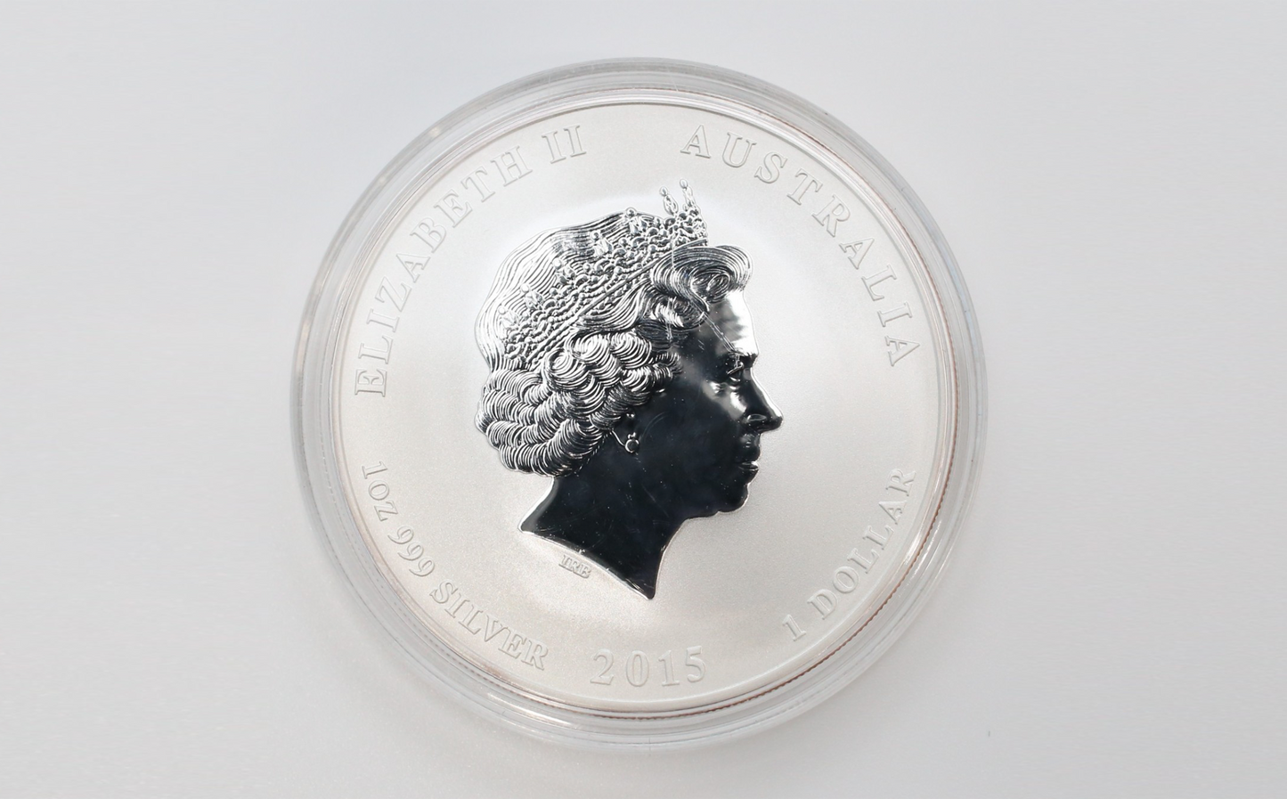 Fine Silver .999 2015 Australian "Year of the Goat" 1 oz Silver Lunar Coin w/ Capsule