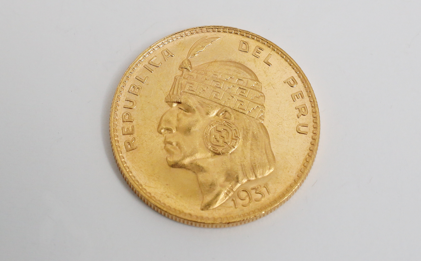1931 Peru 50 Soles de Oro Gold Coin