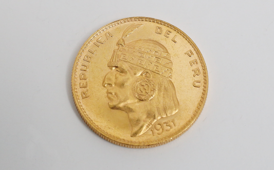 1931 Peru 50 Soles de Oro Gold Coin