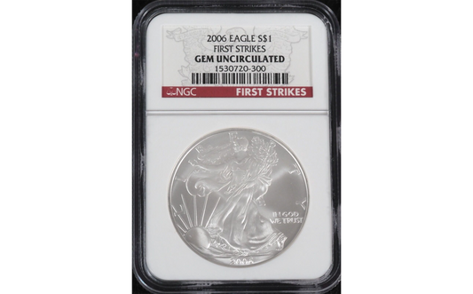 2006 American Silver $1 Eagle NGC Gem Uncirculated First Strikes