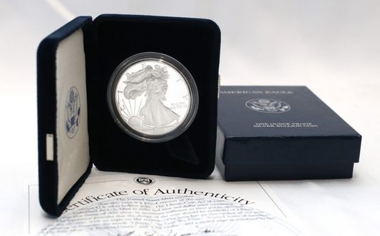 2003 W American Eagle 1oz Silver Proof Coin w/ Case, Box & COA