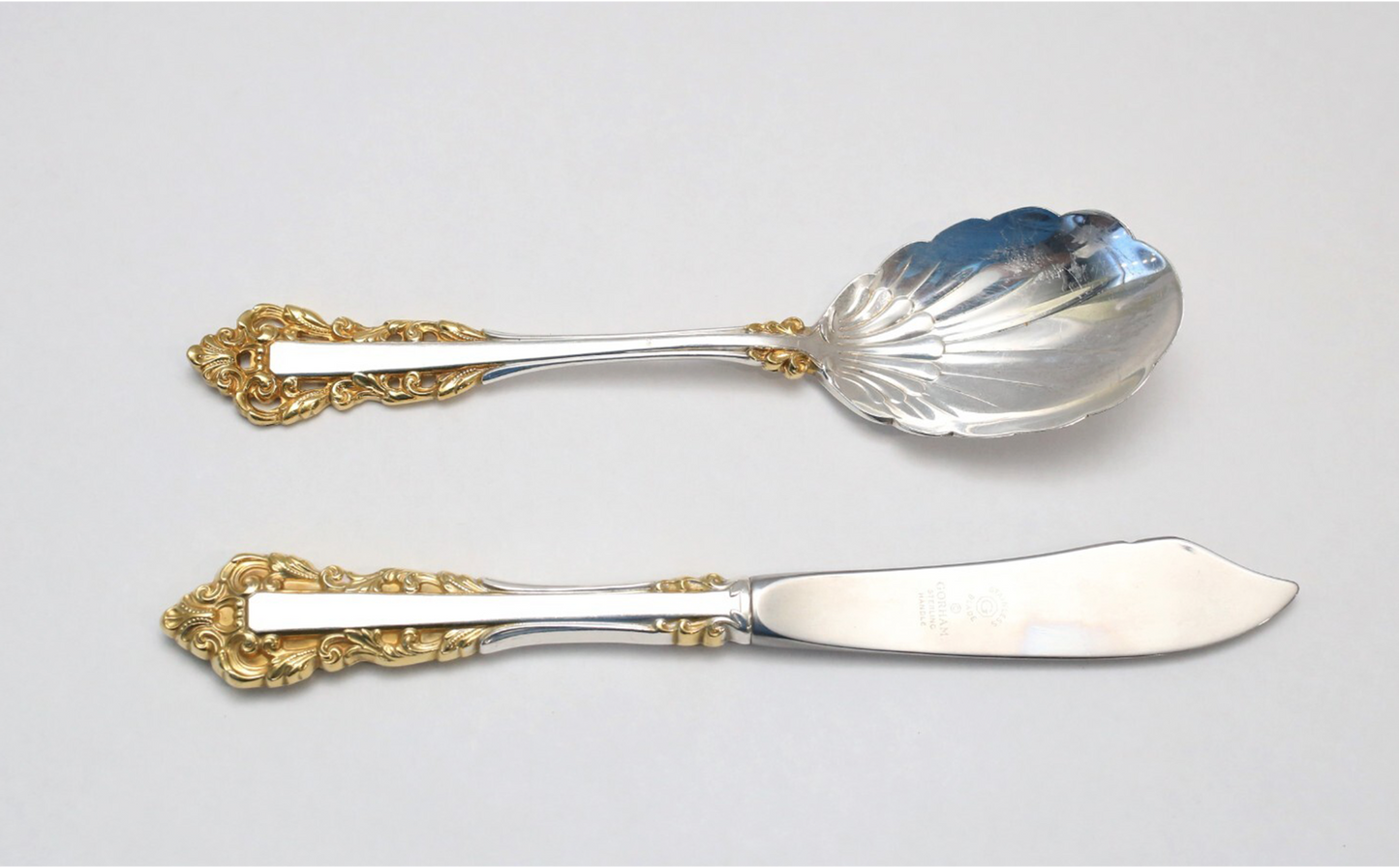Gorham Sterling Silver Sugar Shell Spoon & Knife, Circa 1970s - 84.0g