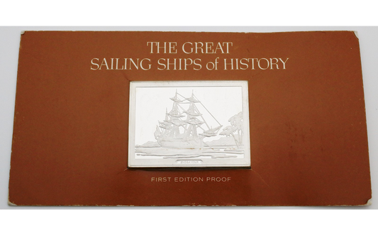 Franklin Mint Sterling Silver Great Sailing Ships of History First Edition Proof Ingot
