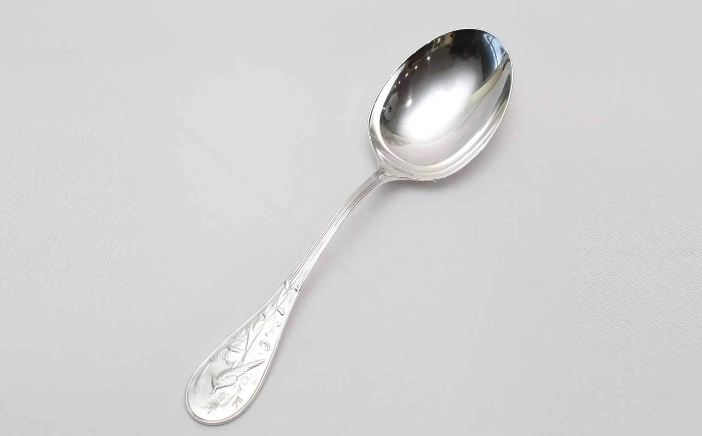 Tiffany & Co Sterling Silver Large Audubon Spoon with Foliage & Bird, 105g