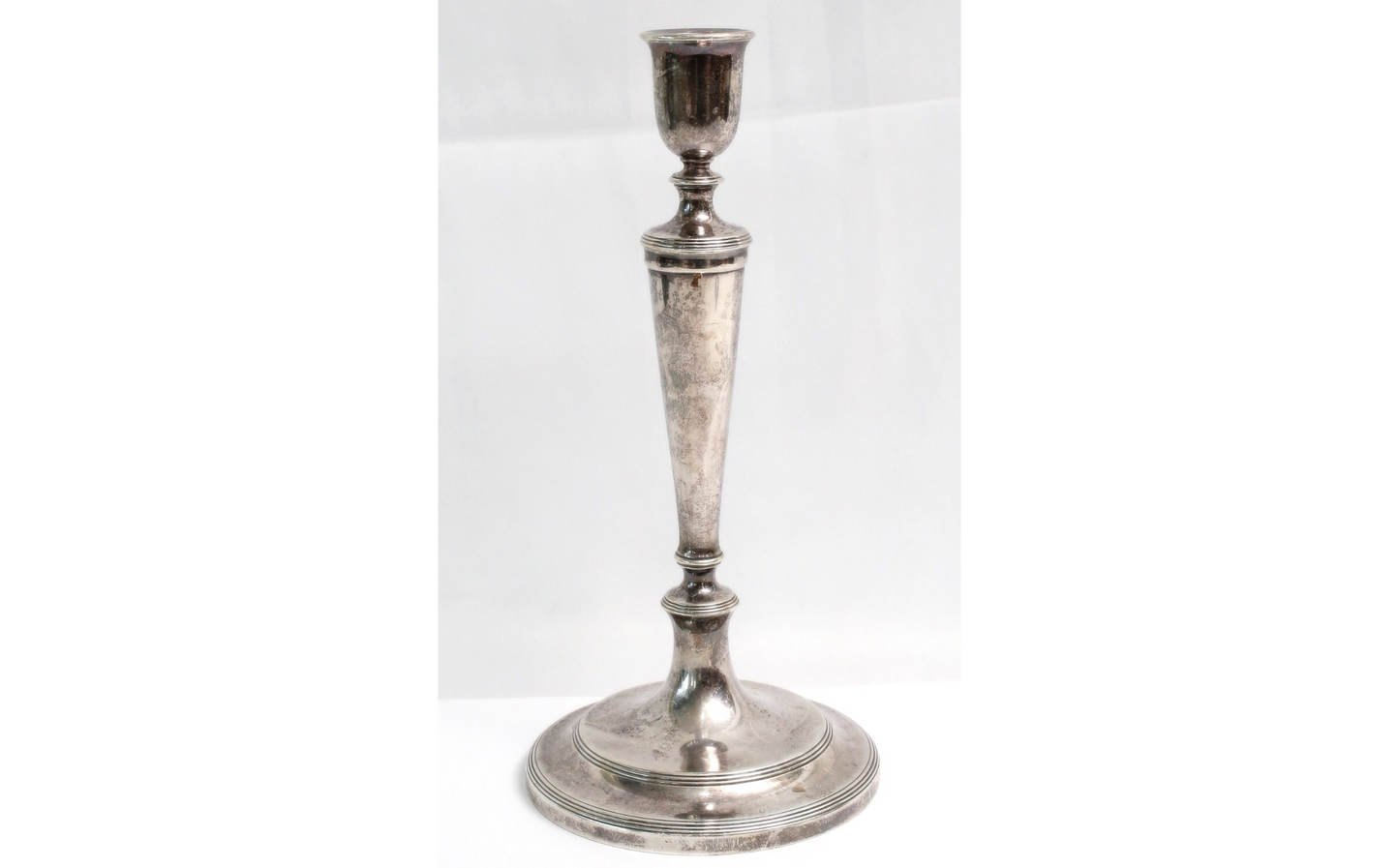 Antique Tiffany & Co Sterling Silver Victorian Candle Holder, 10.5 inches - 444g