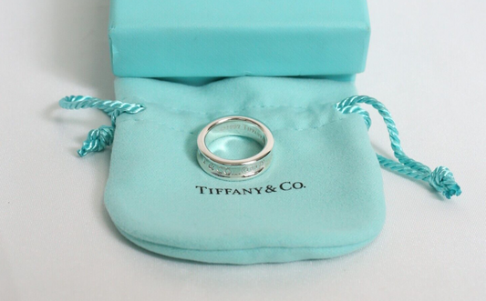 Tiffany & Co Sterling Silver 1837 Ring, Size 6.25 - 8.0g