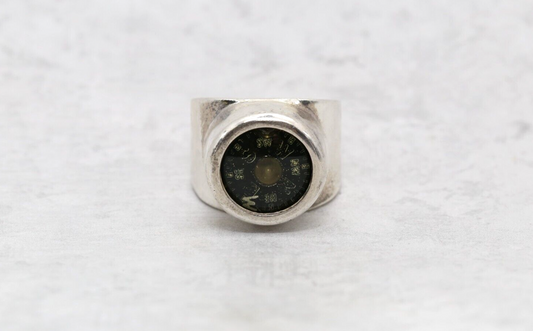 Lee Ann Herreid Sterling Silver Compass Ring, Size 6.75 - 10.5g