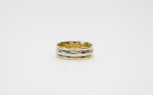 Diana 18k Yellow Gold & Platinum Ring, Size 6.25 - 6.5g