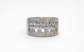 14k White Gold Multi-Diamond Ring, Size 7 - 8.2g