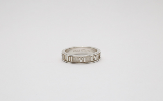 Tiffany & Co. Sterling Silver Narrow Atlas Ring, Size 4.75 - 2.9g