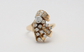 Art Deco 14k Yellow Gold Diamond Ring, Size 8.5 - 8.8g