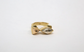 18k Tri-Gold Unique Asymmetrical Ring, Size 6.75 - 11.3g