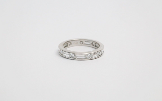 Platinum Diamond Band, Size 6.5 - 4.3g