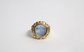 18k Yellow Gold Textured Italian Intaglio Ring, Size 7.75 - 7.0g