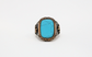 Vintage Sterling Silver Turquoise Ring, Size 11.5 - 15.5g