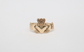 9k Yellow Gold Claddagh Ring, Size 12 - 5.1g