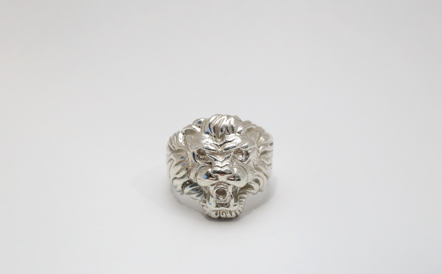 Sterling Silver Lion Ring, Size 10 - 18.2g