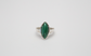 Sterling Silver Malachite Ring, Size 8.25 - 7.7g