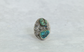 Vintage Sterling Silver Turquoise Ring, Size 8.5 - 35.7g