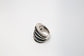 Sterling Silver Ribbed Ring, Size 6 - 15.7g