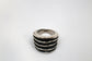 Sterling Silver Ribbed Ring, Size 6 - 15.7g