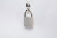 14k White Gold Diamond Padlock Pendant, 31.2g